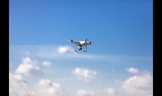 drone in sky